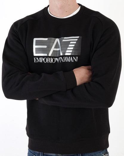 EA7 Visibility Logo Sweatshirt Schwarz