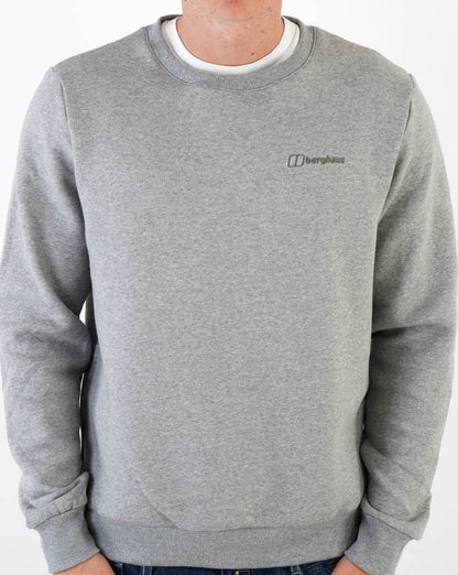 Berghaus – Sweatshirt mit Rundhalsausschnitt und Logo in Grau meliert