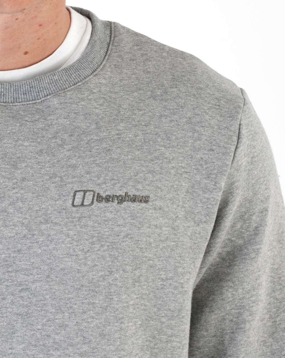 Berghaus – Sweatshirt mit Rundhalsausschnitt und Logo in Grau meliert