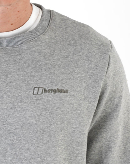 Berghaus – Sweatshirt mit Rundhalsausschnitt und Logo in Grau meliert