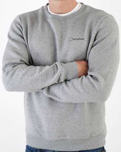 Berghaus – Sweatshirt mit Rundhalsausschnitt und Logo in Grau meliert