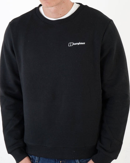 Berghaus Logo Rundhals-Sweatshirt Tiefschwarz