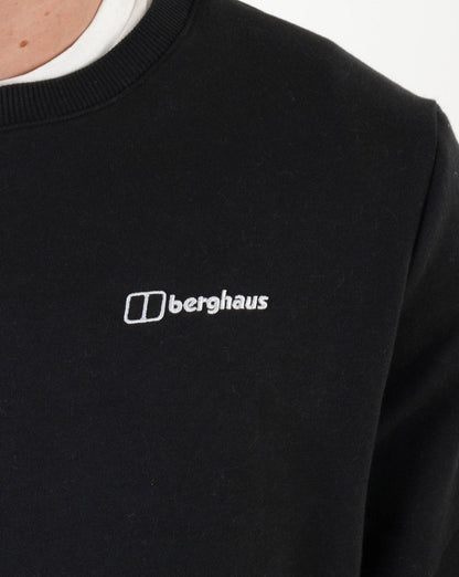 Berghaus Logo Rundhals-Sweatshirt Tiefschwarz