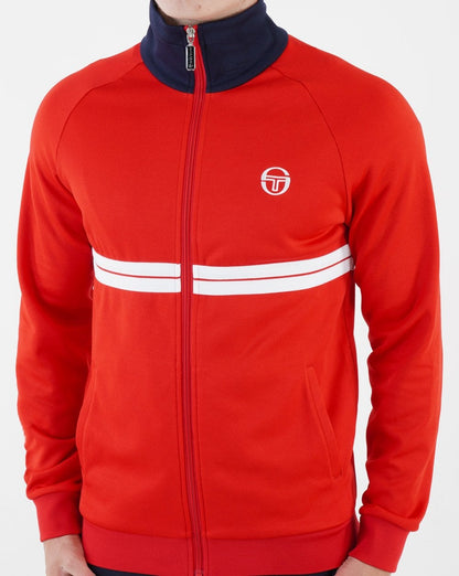 Sergio Tacchini Dallas Track Top Dunkelrot/Marineblau/Weiß