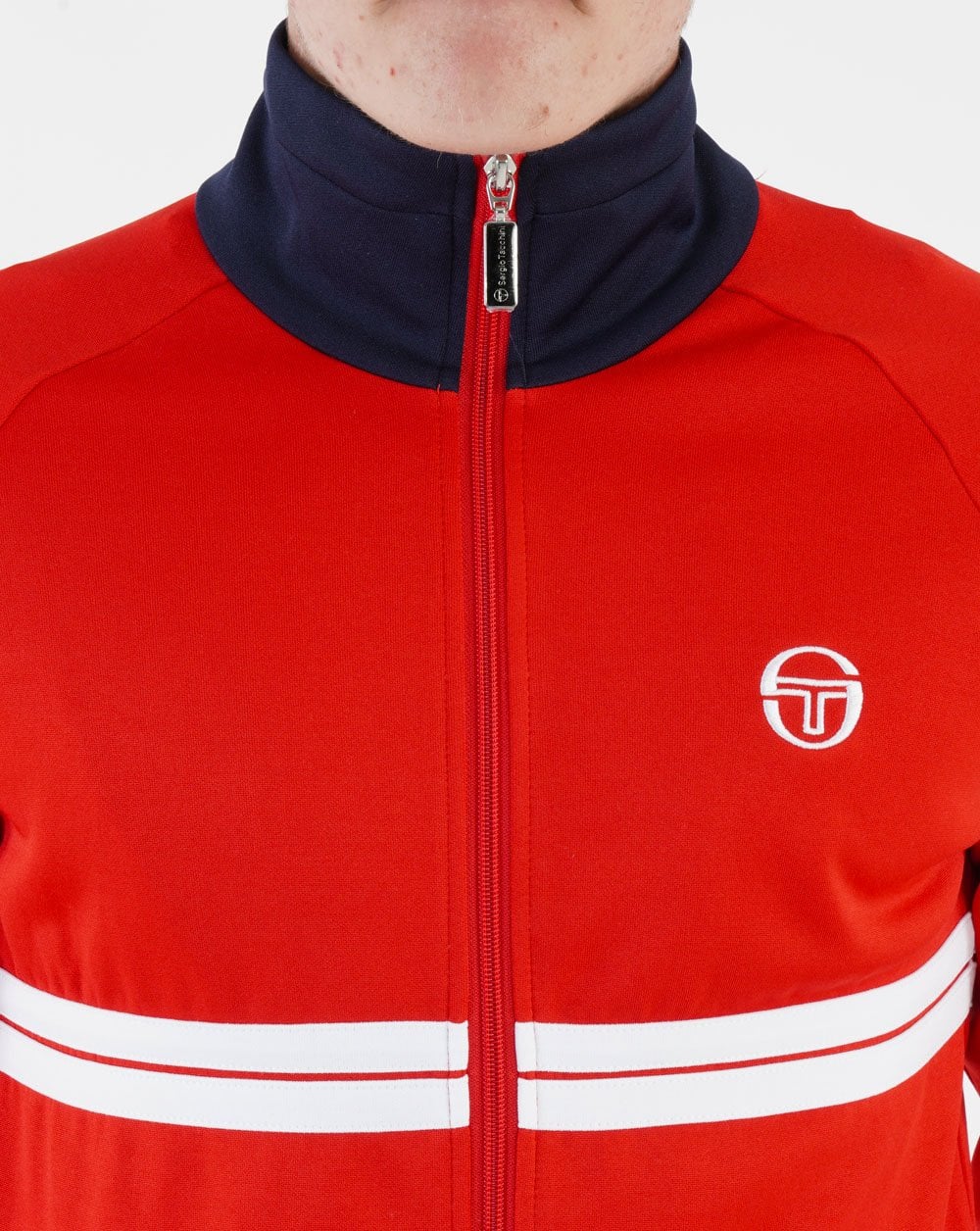 Sergio Tacchini Dallas Track Top Dunkelrot/Marineblau/Weiß