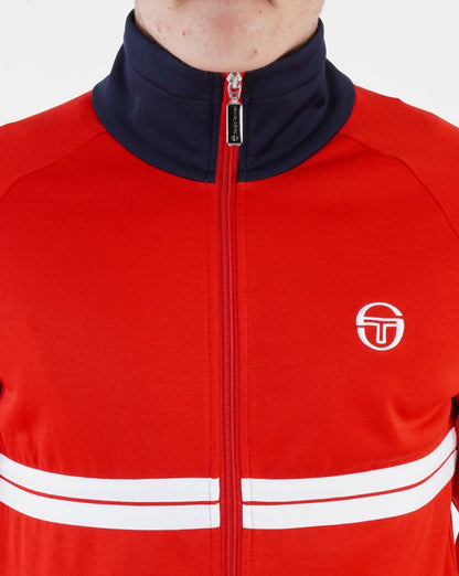 Sergio Tacchini Dallas Track Top Dunkelrot/Marineblau/Weiß