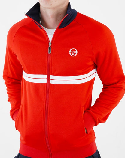 Sergio Tacchini Dallas Track Top Dunkelrot/Marineblau/Weiß