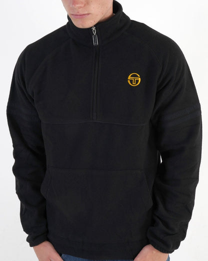 Sergio Tacchini Orion Polarfleece mit 1/4-Reißverschluss, Schwarz