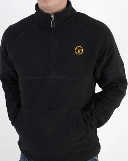 Sergio Tacchini Orion Polarfleece mit 1/4-Reißverschluss, Schwarz