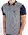 Trojan Jacquard Houndstooth Panel Polo Navy