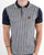 Trojan Jacquard Houndstooth Panel Polo Navy