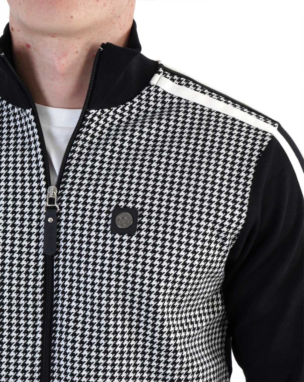 Trojan Mono Check Trainingsjacke mit Hahnentrittmuster