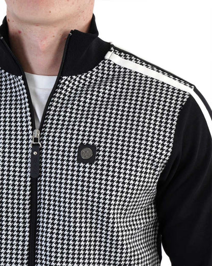 Trojan Mono Check Trainingsjacke mit Hahnentrittmuster