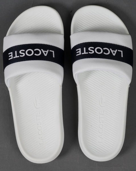 Lacoste Footwear Croco Slide White/Navy