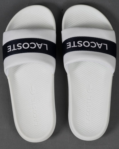 Lacoste Footwear Croco Slide Weiß/Marineblau