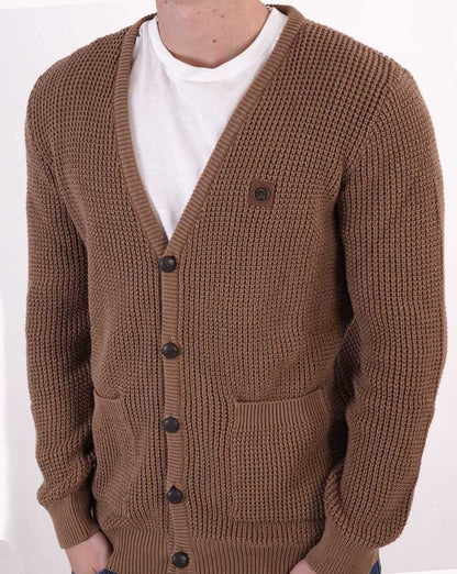Trojan Waffel-Cardigan Kamel