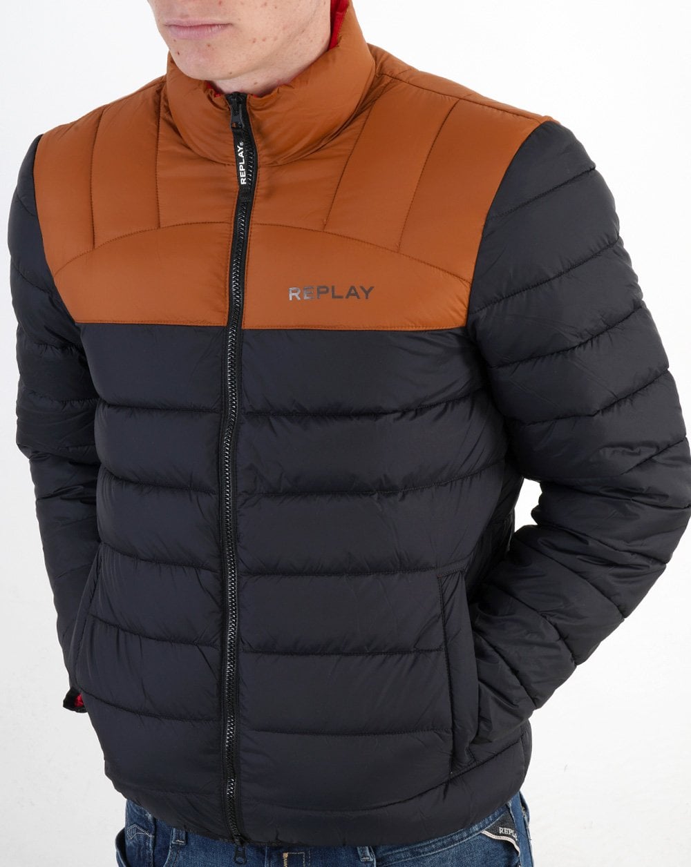 Replay Steppjacke Schwarz