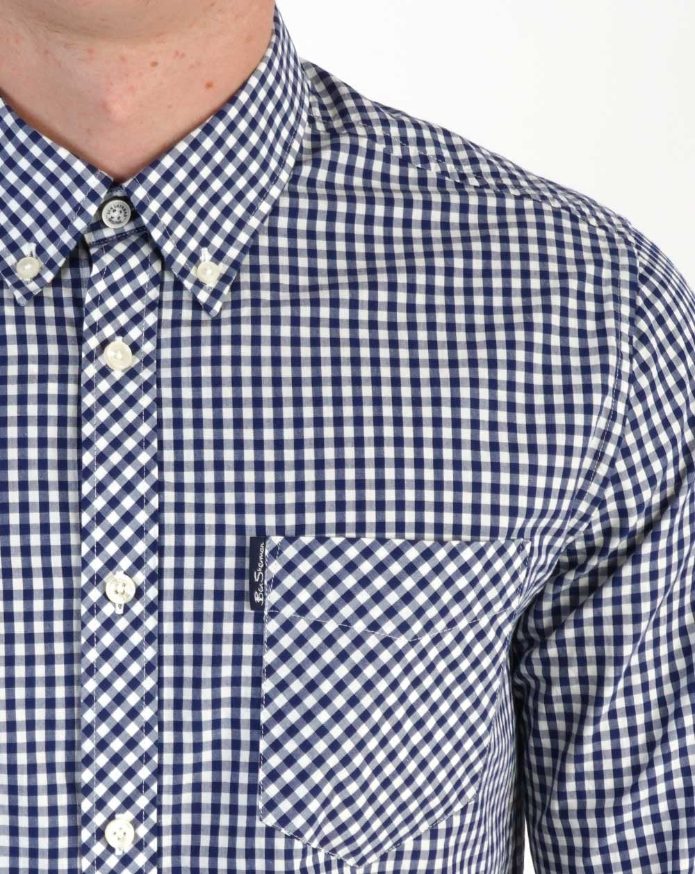 Ben Sherman – Blaues Gingham-Hemd