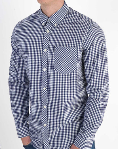 Ben Sherman – Blaues Gingham-Hemd