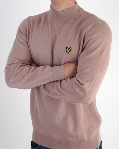 Lyle &amp; Scott Rollkragenpullover in Mauve Dusk