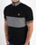 Trojan Chequerboard Panel Zip Polo Black