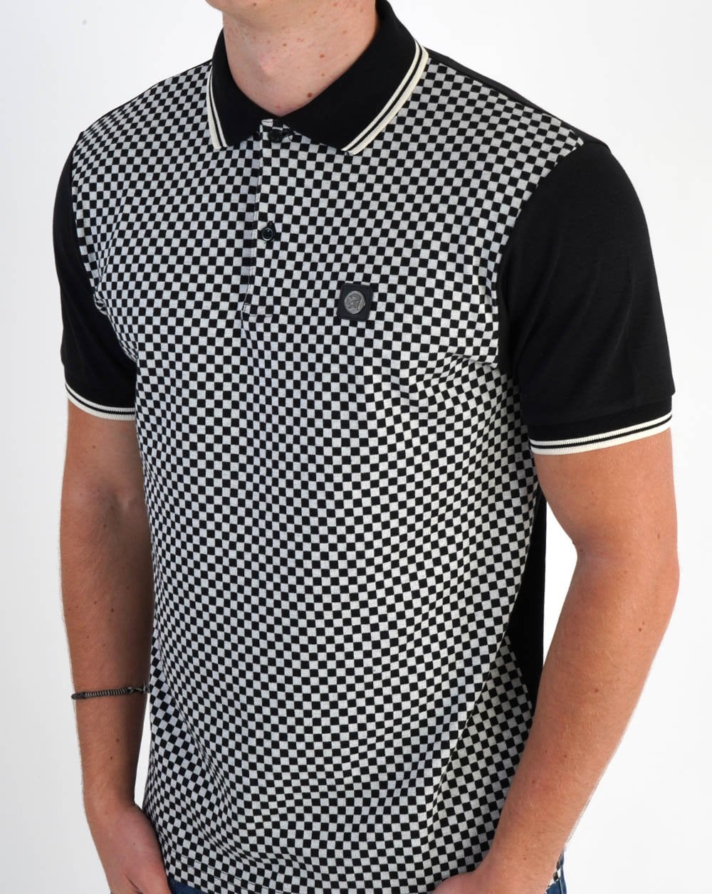 Trojan Mono Check Polo Chequerboard