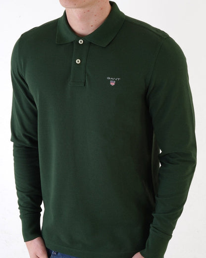 Gant Original Pique L/S Rugger Poloshirt Grün
