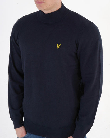 Lyle &amp; Scott – Schildkrötenpullover in Dunkelmarineblau