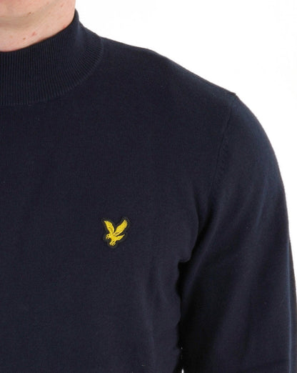 Lyle &amp; Scott – Schildkrötenpullover in Dunkelmarineblau