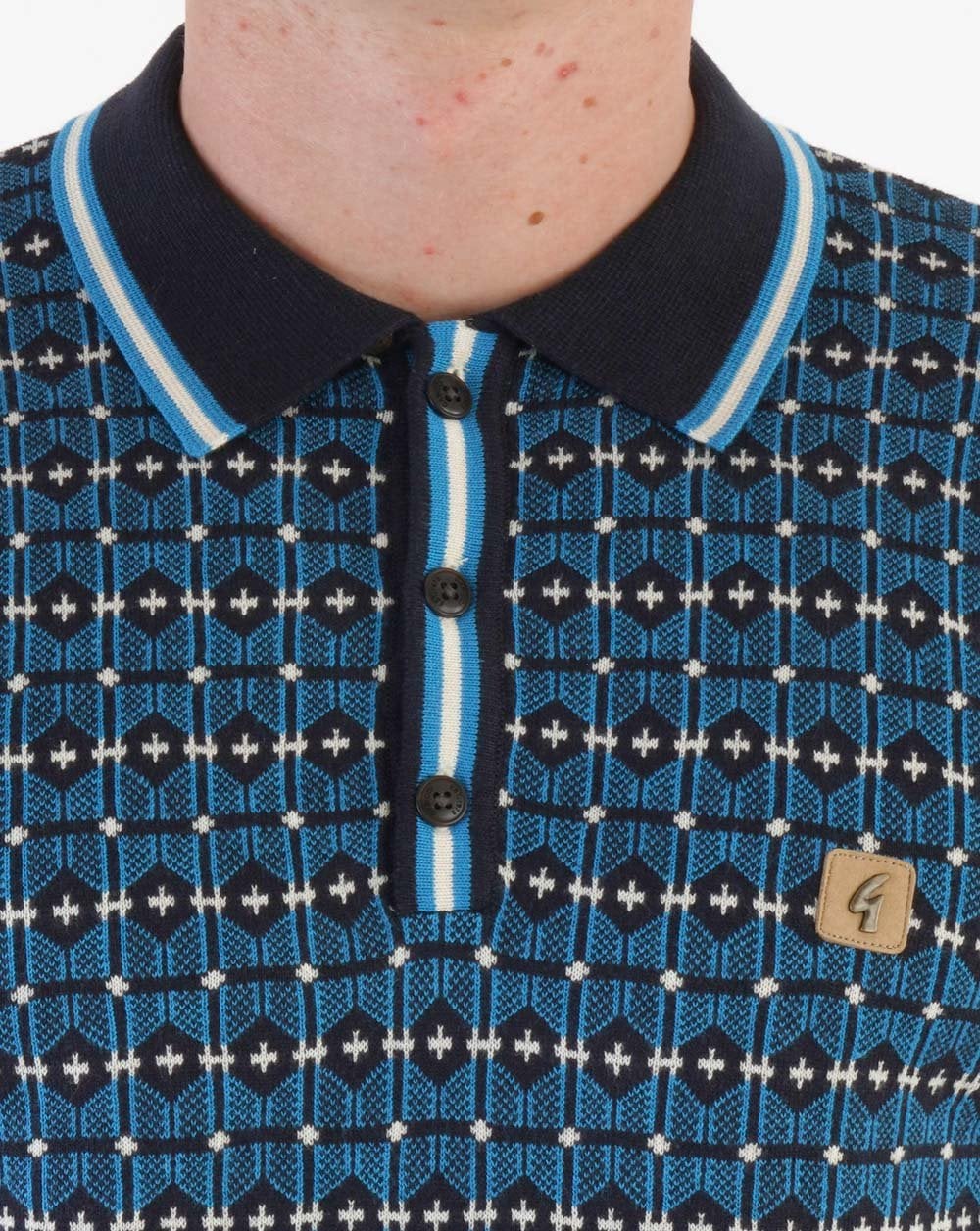 Gabicci Vintage Ernest LS Strickpolo Marineblau