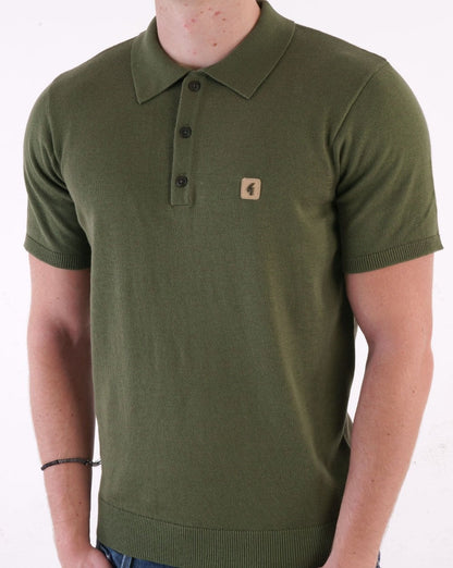 Gabicci Vintage Jackson Strickpolo Olivgrün