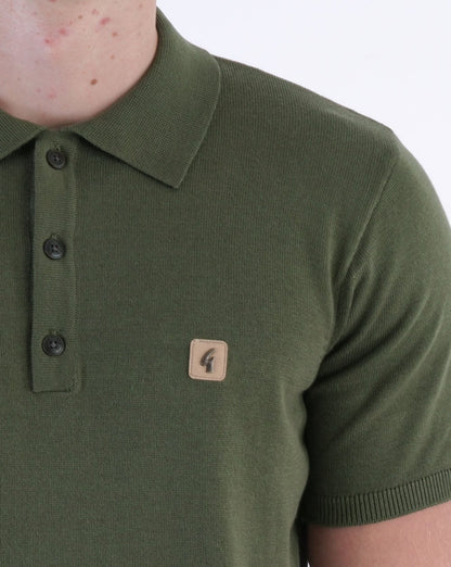 Gabicci Vintage Jackson Strickpolo Olivgrün