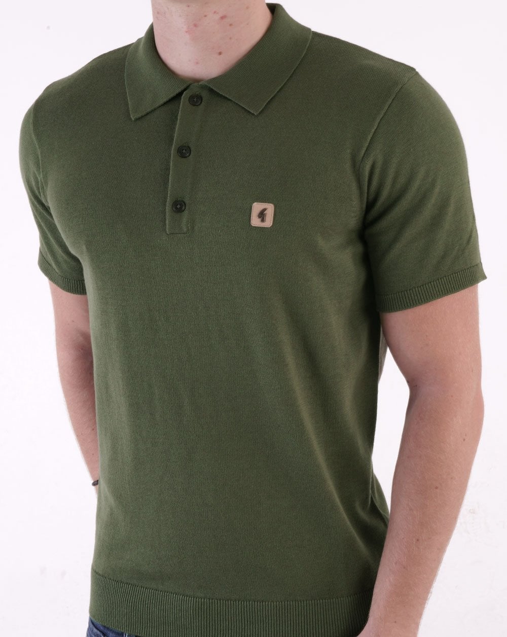 Gabicci Vintage Jackson Strickpolo Olivgrün