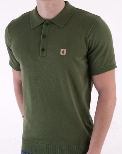 Gabicci Vintage Jackson Strickpolo Olivgrün