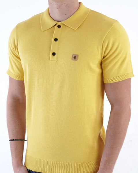 Gabicci Vintage Jackson Knitted Polo Citron