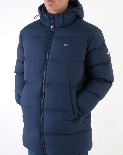 Tommy Jeans Essential Daunenparka, Marineblau