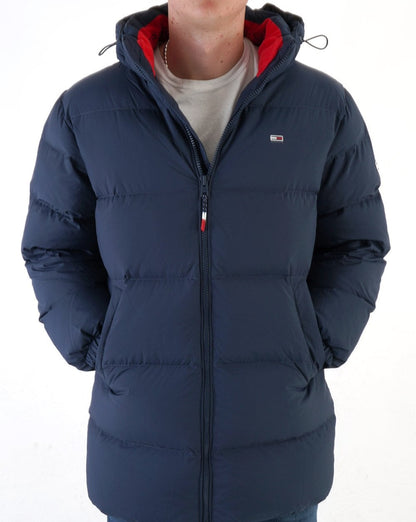 Tommy Jeans Essential Daunenparka, Marineblau