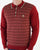 Gabicci Vintage Ernest Long Sleeve Knitted Polo Dark Red