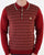 Gabicci Vintage Ernest Long Sleeve Knitted Polo Dark Red