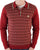 Gabicci Vintage Ernest Long Sleeve Knitted Polo Dark Red