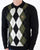 Gabicci Vintage Diamond Knit Polo Black Olive