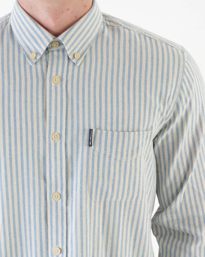Ben Sherman – Oxford-Streifenhemd aus recycelter Baumwolle, Hellblau