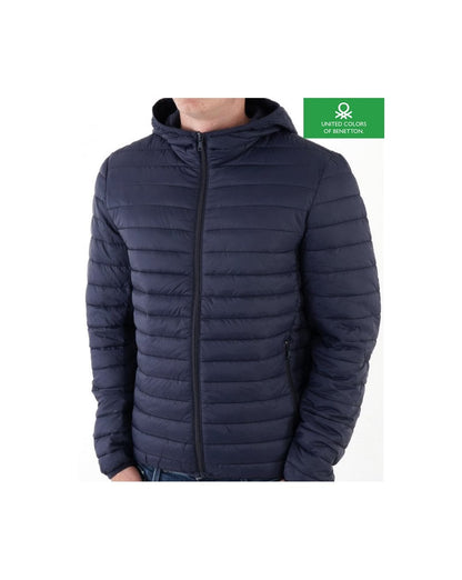 Benetton Leichte Pufferjacke in Marineblau