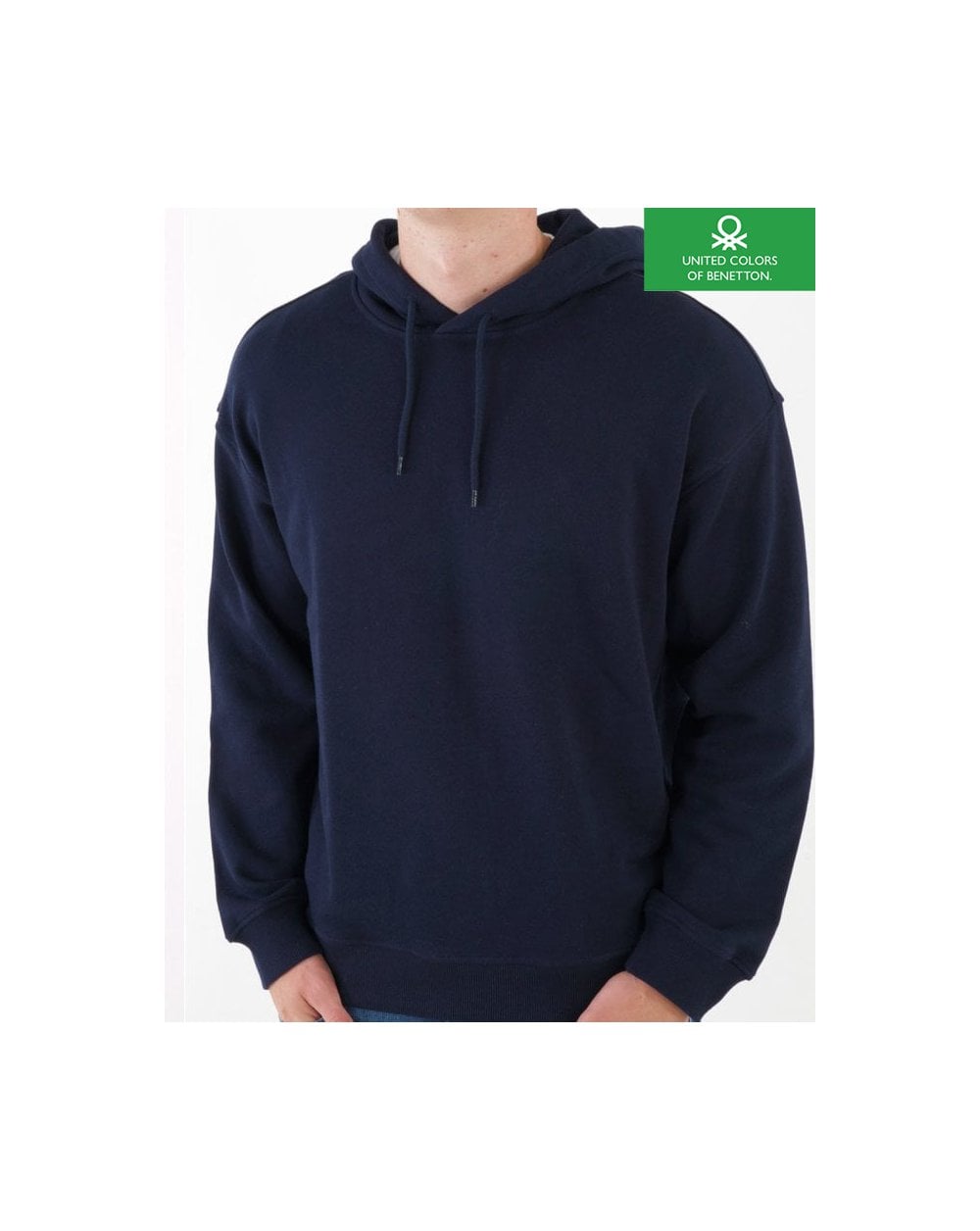 Benetton Baumwoll-Hoodie Marineblau