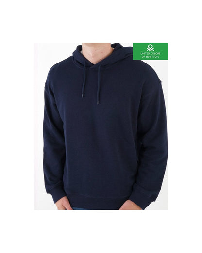 Benetton Baumwoll-Hoodie Marineblau