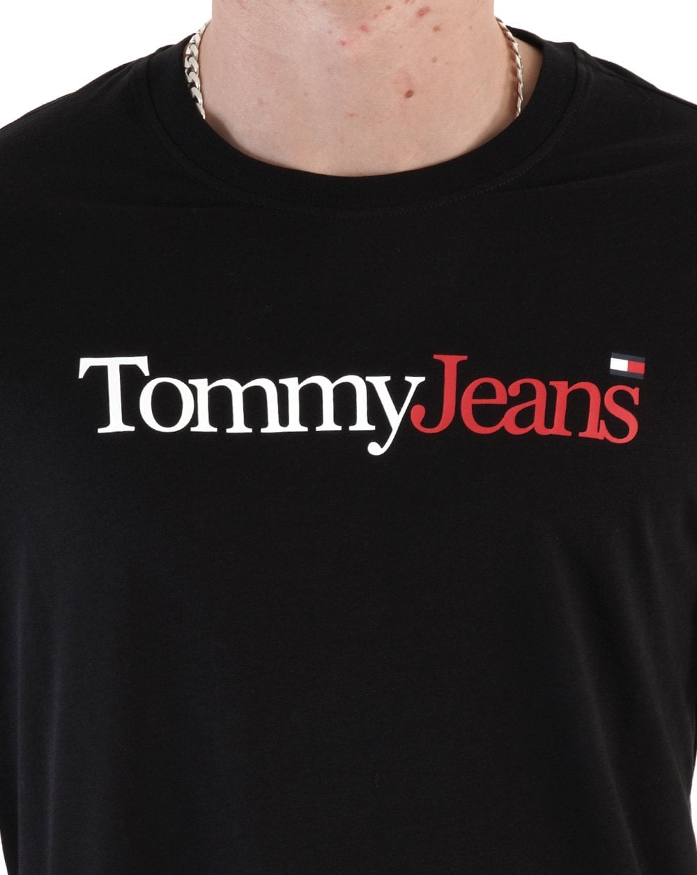 Tommy Jeans Logo T-Shirt Schwarz