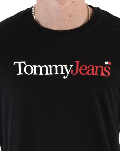 Tommy Jeans Logo T-Shirt Schwarz