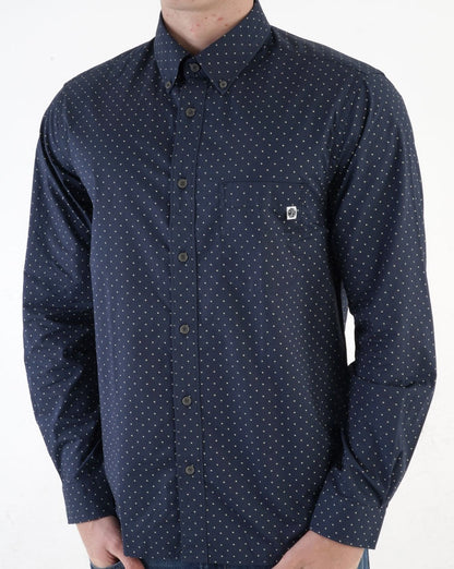 Pretty Green Dot Shirt Marineblau