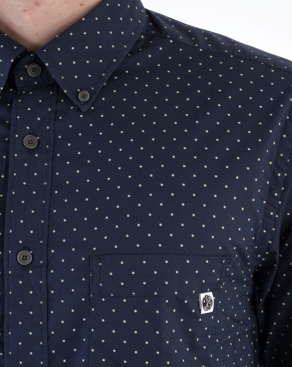 Pretty Green Dot Shirt Navy