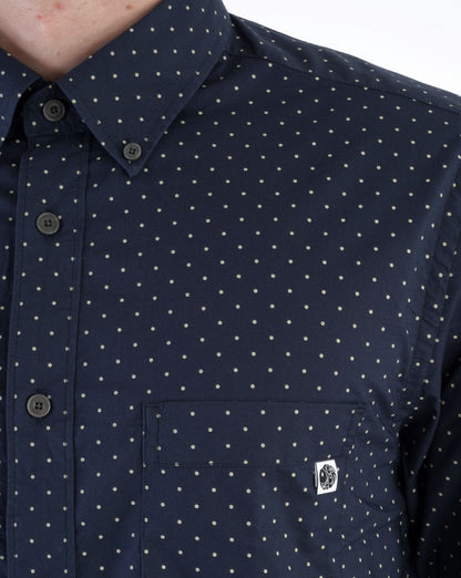 Pretty Green Dot Shirt Marineblau